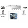 Χριστουγεννιάτικα Φωτάκια Βροχή 100-144-288 LED με Επέκταση - Λευκό πάγου και Διάφανο Καλώδιο - Image 2
